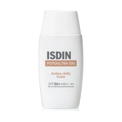 ISDIN FotoUltra Тониран слънцезащитен флуид Active Unify Color, SPF50+, 50 ml