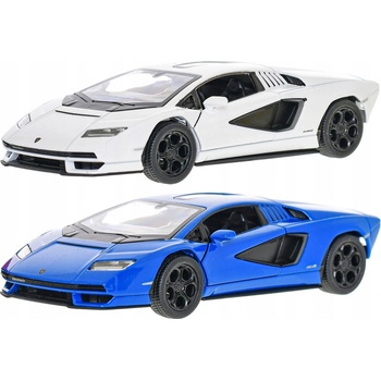 Kinsmart Lamborghini Countach 12,5 cm kov spätný chod modrá biela červená žltá 1:38