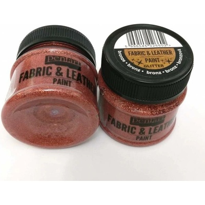 Kůže a textilní barva třpytivě bronzová 50 ml