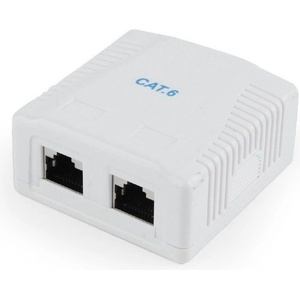 Gembird NCAC-2F6-01 CAT6 FTP 2-портова кутия за повърхностен монтаж (NCAC-2F6-01)
