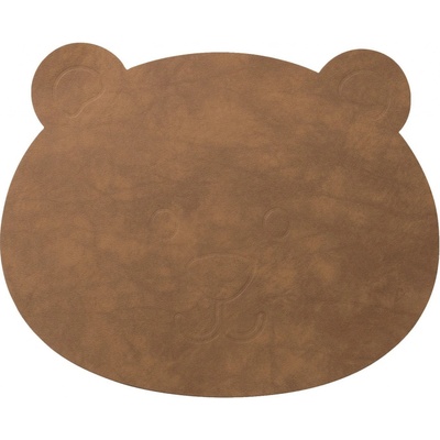 LIND Dětské prostírání BEAR Nupo přírodní kůže 38x30cm