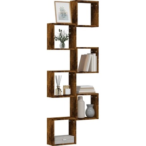vidaXL стенни кубични рафтове 6 бр. опушен дъб 30x15x30 cm (815881)