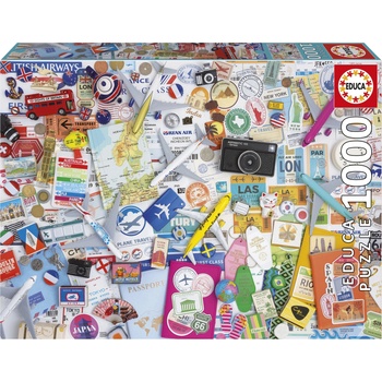 Educa Пъзел Educa от 1000 части - Туристически колаж (EDU20560)