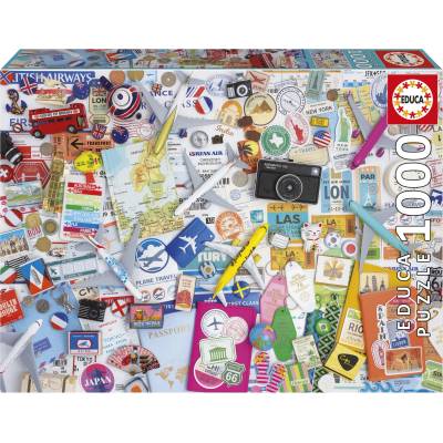 Educa Пъзел Educa от 1000 части - Туристически колаж (EDU20560)