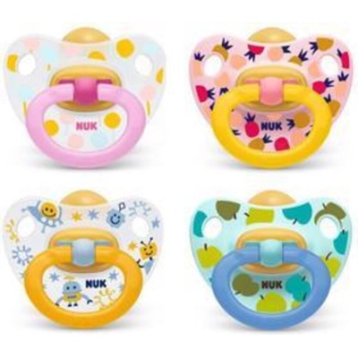 Nuk uklidňující latex Happy Kids modrá žlutá roboti