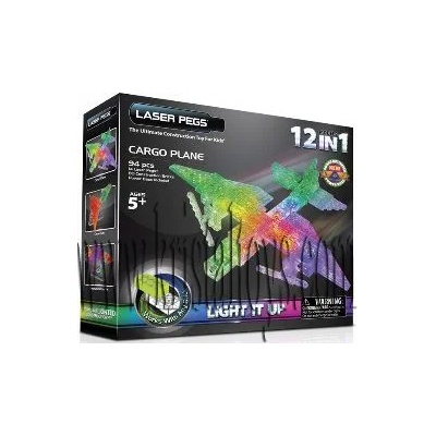 Светещ конструктор 12 в 1 - Самолет laser pegs