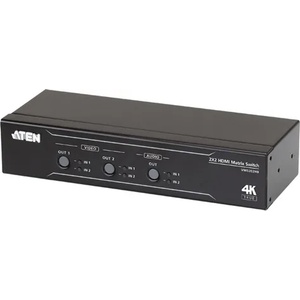 ATEN 2 x 2 True 4K HDMI матричен превключвател с аудио деабсорбатор VM0202HB-AT-G (VM0202HB-AT-G)