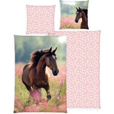 Sconto obliečky KÔŇ ružová 70x90 140x200