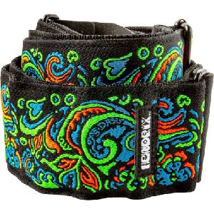 Dunlop JH27 Hendrix Blacklight Love Drops Blue Колан за китара (JH27)
