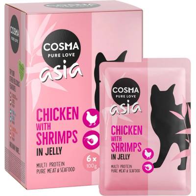 Cosma Thai/Asia kapsičky kuře & krevety v želé 24 x 100 g