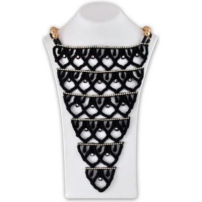 Dannyra Атрактивно, колие от вълна, черен оникс и Swarovski Dannyra Jewels