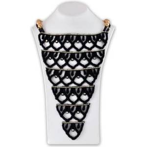 Dannyra Атрактивно, колие от вълна, черен оникс и Swarovski Dannyra Jewels