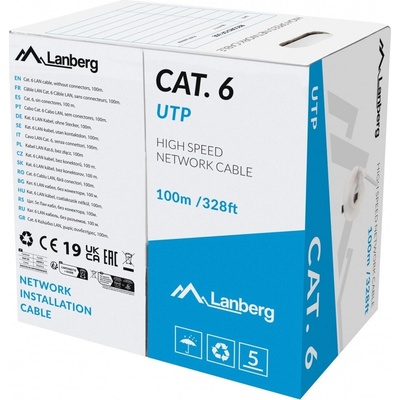 Lanberg LCU6-11CU-0100-S CAT.6 UTP 100m šedý