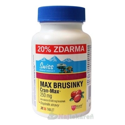 Swiss Max Brusnice 250 mg 30+6 tabliet