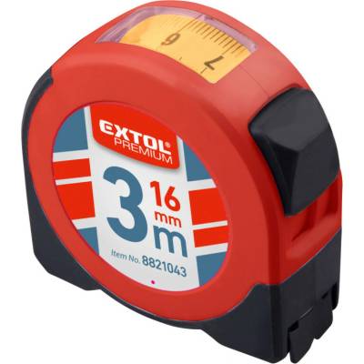 EXTOL PREMIUM metr svinovací s odečítacím okénkem, 3m, š. pásky 16mm