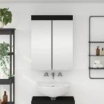 vidaXL Шкаф с огледало за баня TULUM Черно 60 x 16, 5 x 78 см (880362)