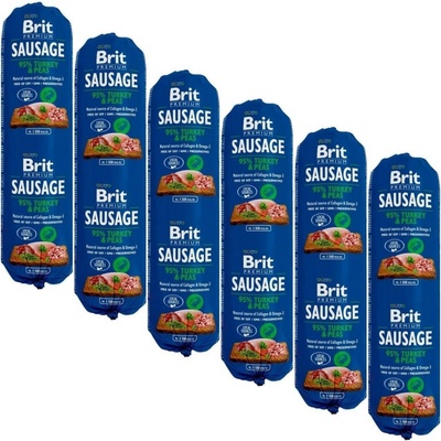 BRIT Sausage Turkey & Peas 6 x 0,8 kg