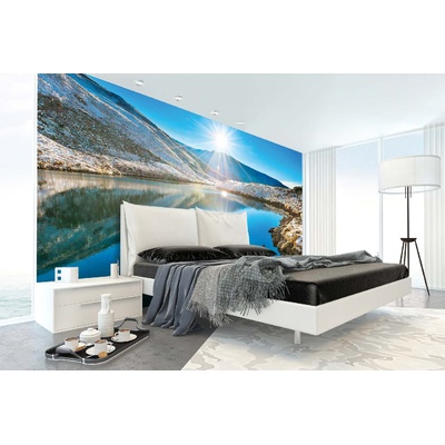 DIMEX ART Самозалепваща се флизелинова фототапета ледниково езеро в планината 375 x 250 см