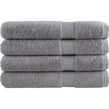 vidaXL Премиум кърпи SOLUND 4 бр сиви 100x200 см 600 gsm (137318)