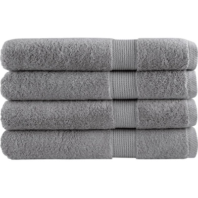 vidaXL Премиум кърпи SOLUND 4 бр сиви 100x200 см 600 gsm (137318)