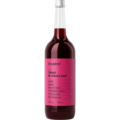 Sirupárna Domácí Višeň & Růžový Pepř Sirup 1 l