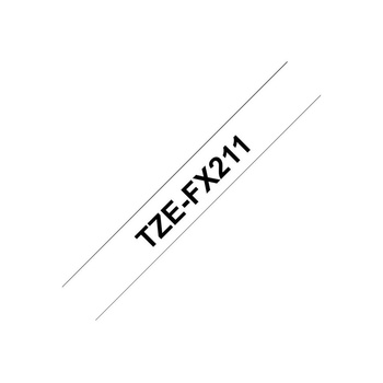 Brother TZe-FX211 етикетна лента Черен на бял фон (TZEFX211) (TZEFX211)