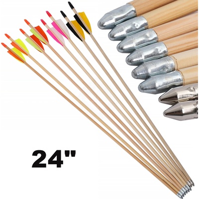 Black Flash Dřevěný šíp Finjo s přírodními pery BF 24" max 30lbs