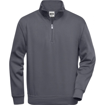 James & Nicholson mikina JN 831 s 1/2 zipem COT-02083102500 Carbon