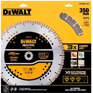 DEWALT сегментиран диамантен диск за трион, 350 мм DT20461 DT20461 (DT20461)