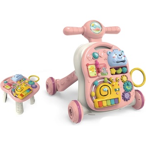 Chipolino Музикална играчка на колела 3 в 1 Chipolino - Мече, розова (MIKBEA0232PI) Проходилка