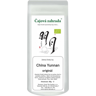 Čajová zahrada China Yunnan Green zelený čaj 80 g