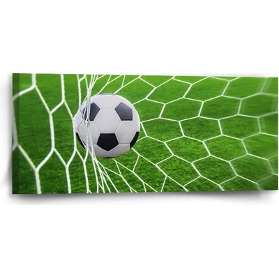 Sablio Obraz Futbalová lopta v bráne - 110x50 cm