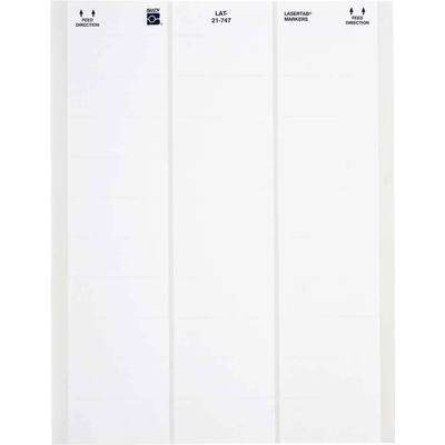 Brady LAT-21-747-1 / 024569, LaserTab Laser Printable Labels, 63.50 mm x 25.40 mm