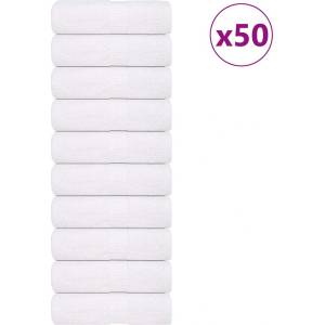 vidaXL Кърпи за гости FROGN 50 бр. Бели 30x50 см 360 г/м2 (136648)
