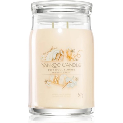 Yankee Candle Soft Wool & Amber ароматна свещ 567 гр