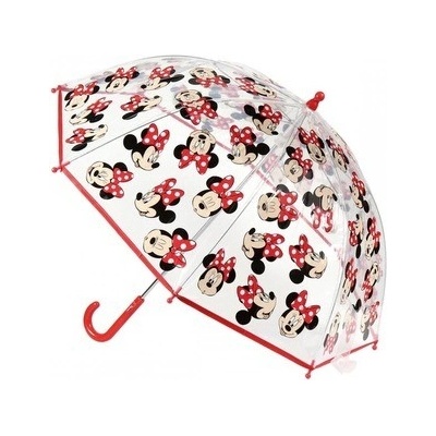 Minnie deštník dětský průhledný růžový