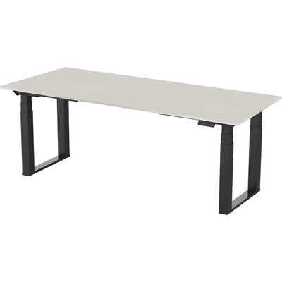 Delso Výškovo nastaviteľný stôl ROCKSTER 75 x 120 cm svetlosivá / čierna
