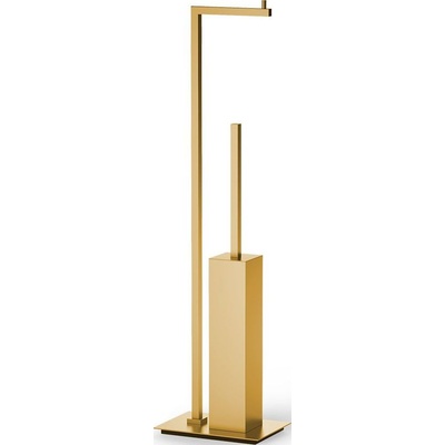 DECOR WALTHER Поставка за тоалетна хартия и тоалетна четка Corner златна мат (0860582)