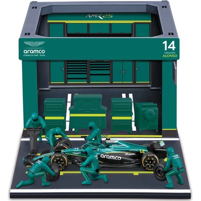 Bburago Aston Martin AMR25 2025 NO14 Alonso Pit Pass Set 1:43