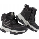 Linshi dětské kozačky nubuk černá