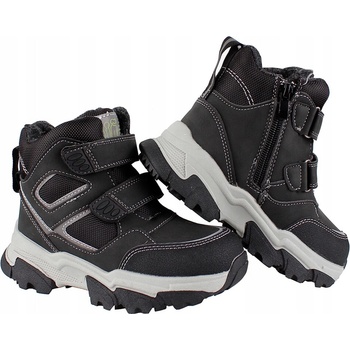 Linshi dětské kozačky nubuk černá