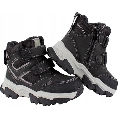 Linshi dětské kozačky nubuk černá