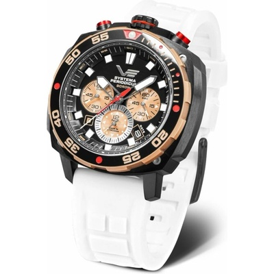 Vostok Europe VK67/650E721 Bílý silikonový řemínek