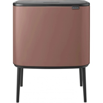 Brabantia Кош за боклук Brabantia Bo Touch 1008856, 11+23 л, Плавно и безшумно отваряне, Голям отвор, Сатенено покритие, Кафяв (1008856)