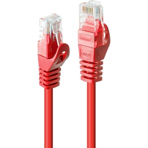 Lindy Пач кабел LINDY 48185, U/UTP, Cat. 6, 5m, червен (48185)