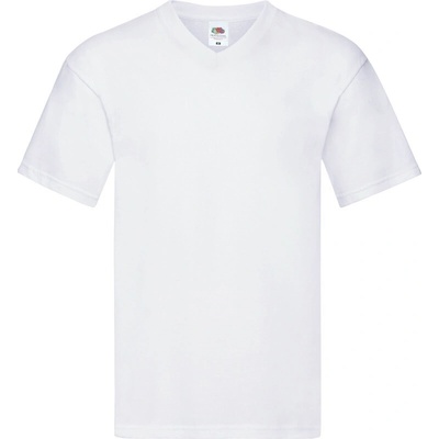 Fruit of the Loom Original V-Neck T s výstřihem do V krátký rukáv Bílá