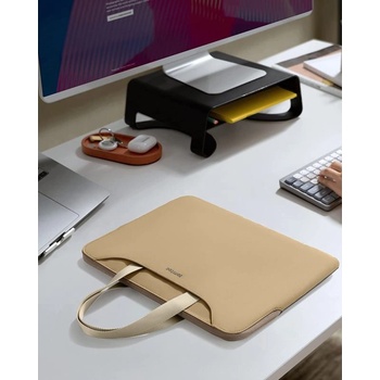 tomtoc Light-A21 Dual-color Slim Puzdro s pútkom pre 13.5 notebook hnedá TOM-A21D3K1