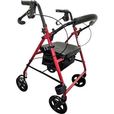 Rehafund Rf-610/c chodítko 4-kolesové pre seniorov červené