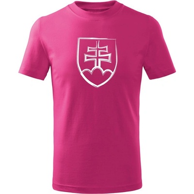Dragowa detské krátke tričko Slovenský znak ružová