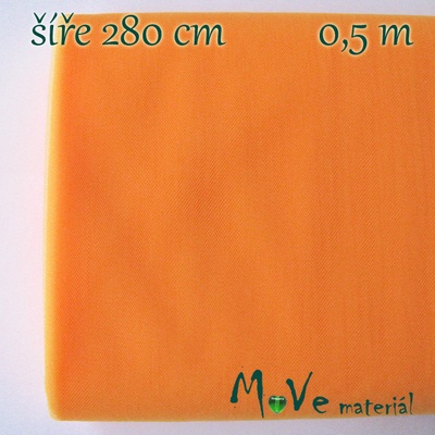 svatební tyl jemný neon. oranžový 50cm/ š 280cm